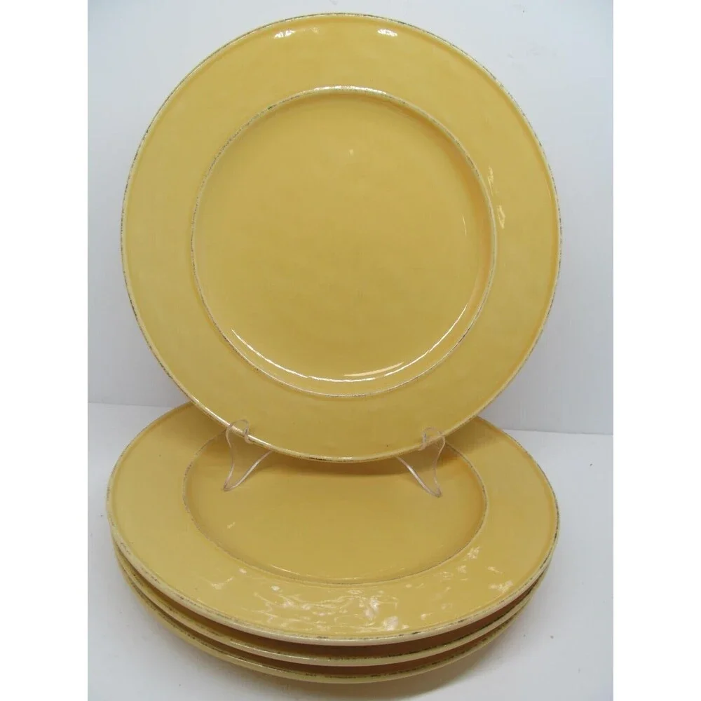 Pier 1 Mango Yellow Set Of 4 Rustic 10 3/4
